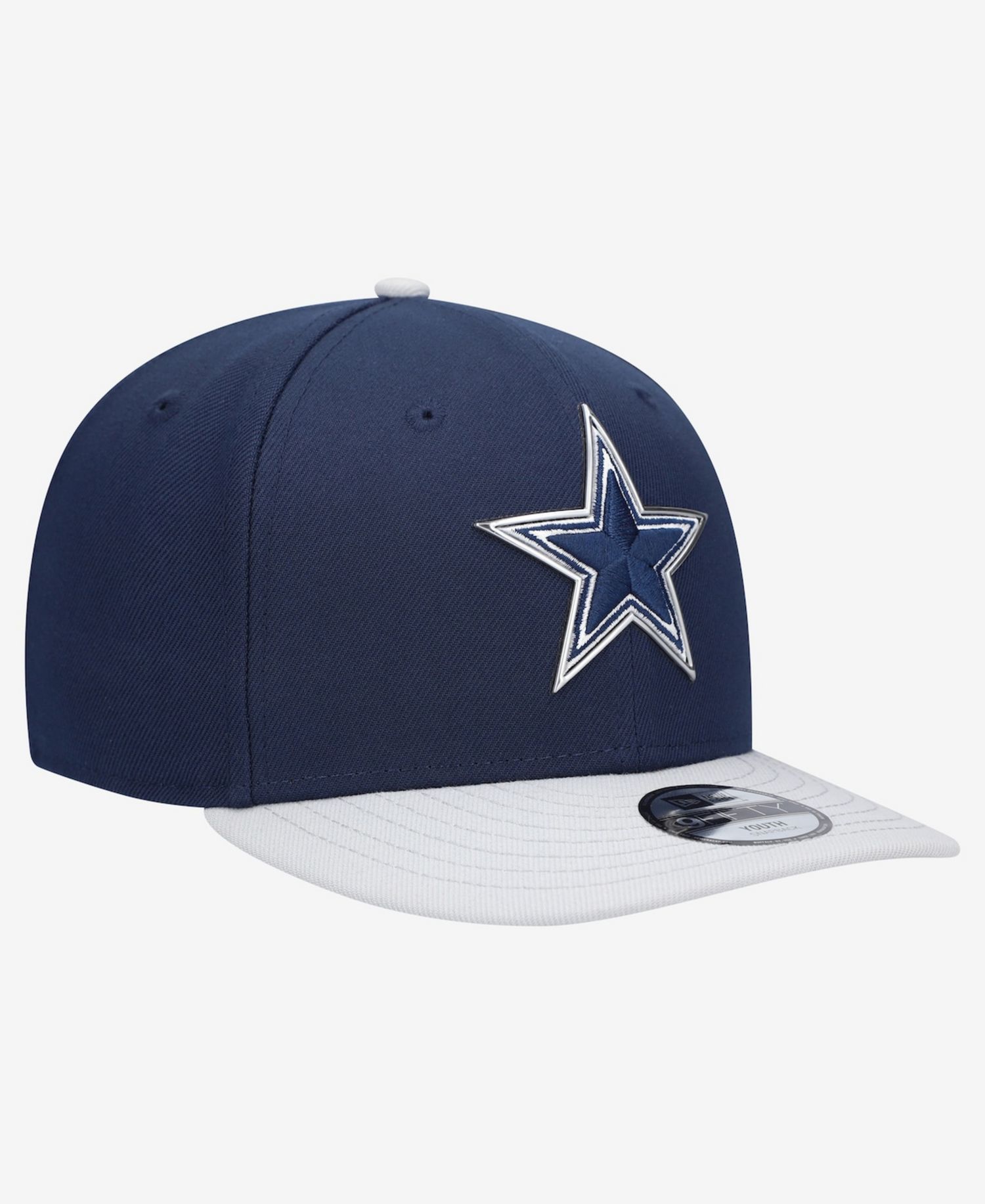 Big Boys and Girls Navy/Silver Dallas Cowboys 2026 NFL Draft Pre-Curved 9FIFTY Snapback Hat