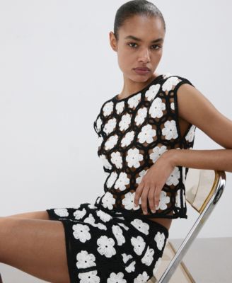 Women's Flowers Crochet Sweater