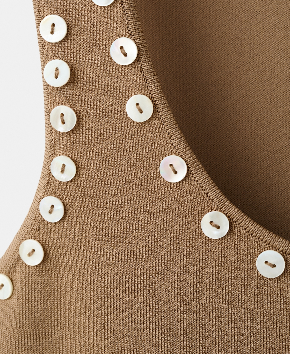 Mango Women's Decorative Buttons Sleeveless Top