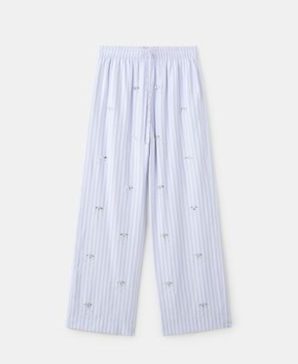 Women's Gemstone Detail Striped Pants