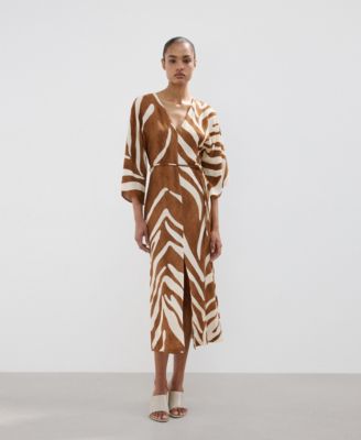 mango cotton midi dress Mango Women's Printed Midi Dress