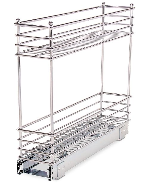 Household Essentials Chrome Glidez Narrow 5 Inch Sliding Organizer