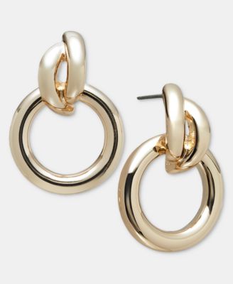 Linked Doorknocker Drop Earrings