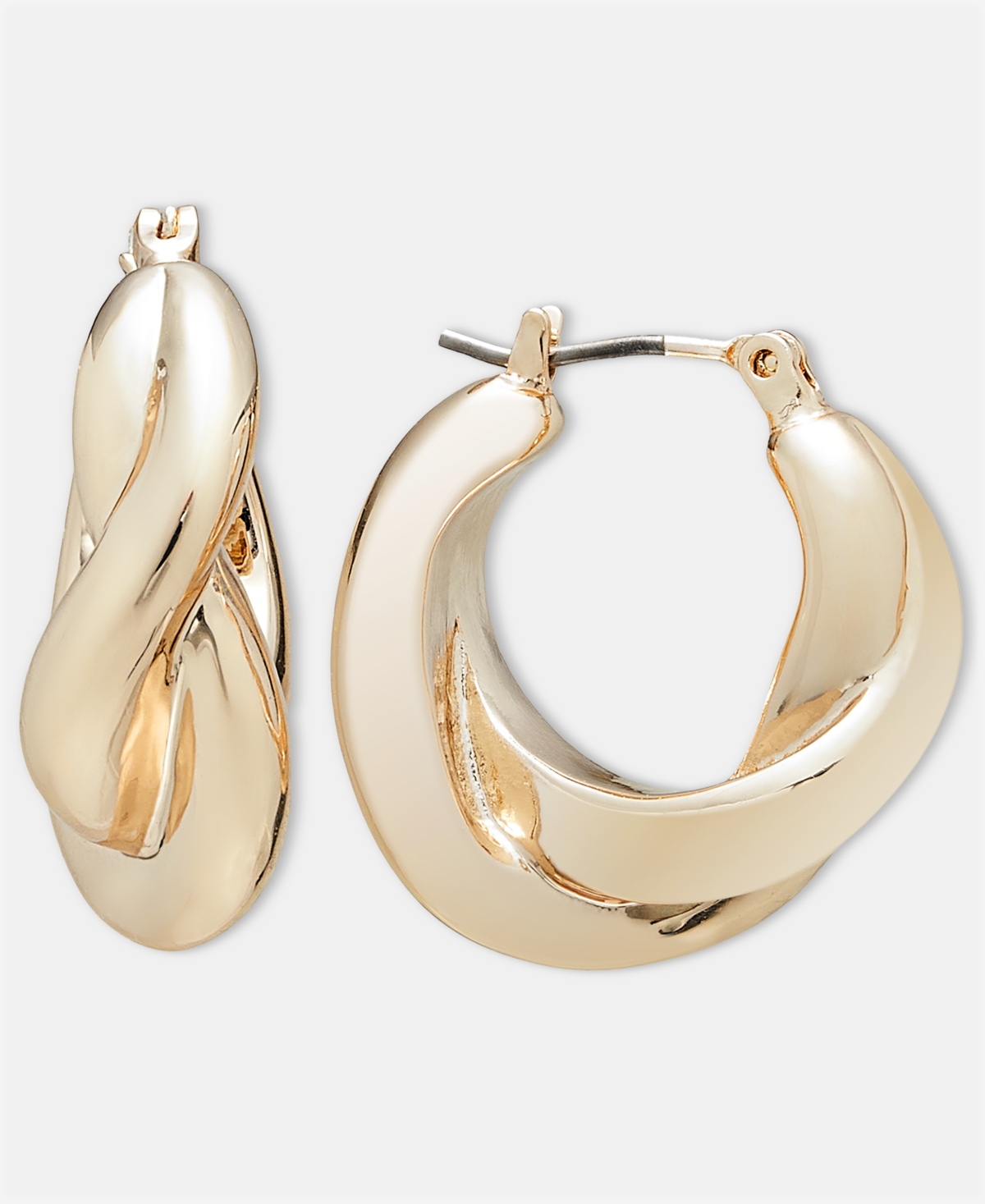 On 34th Small Twist Hoop Earrings, 0.92", Macy's Exclusive