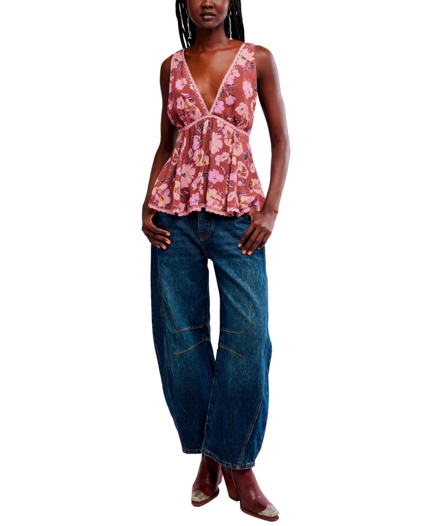 Women's Rome Printed V-Neck Tank Top
