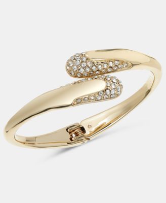 Glass Crystal Hinge Bangle Bracelet