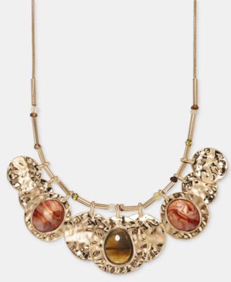 Multi-Jewel Shaky Statement Necklace, 16" + 3" extender