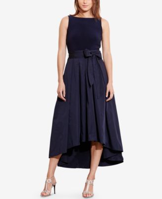 Lauren Ralph Lauren High-Low Fit & Flare Dress - Macy's