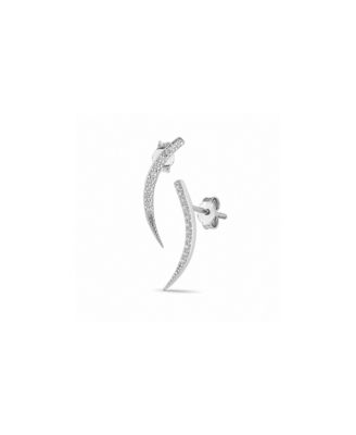Sterling Silver Fishbone Earrings