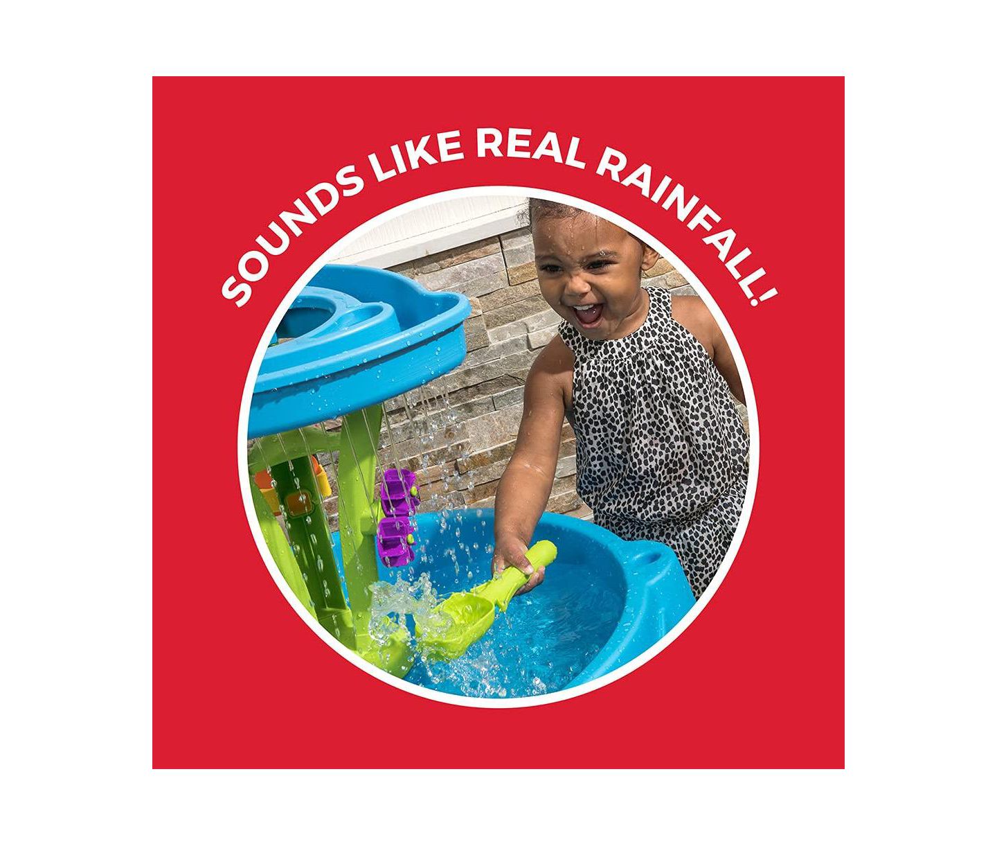 Детские игрушки GNUADZ Summer Showers 22.5" H Rain Shower Water Table with 8-Piece Stem Toy Set, 4 Gallons, Ages 5+, цвет: Open Miscellaneous — фото 3