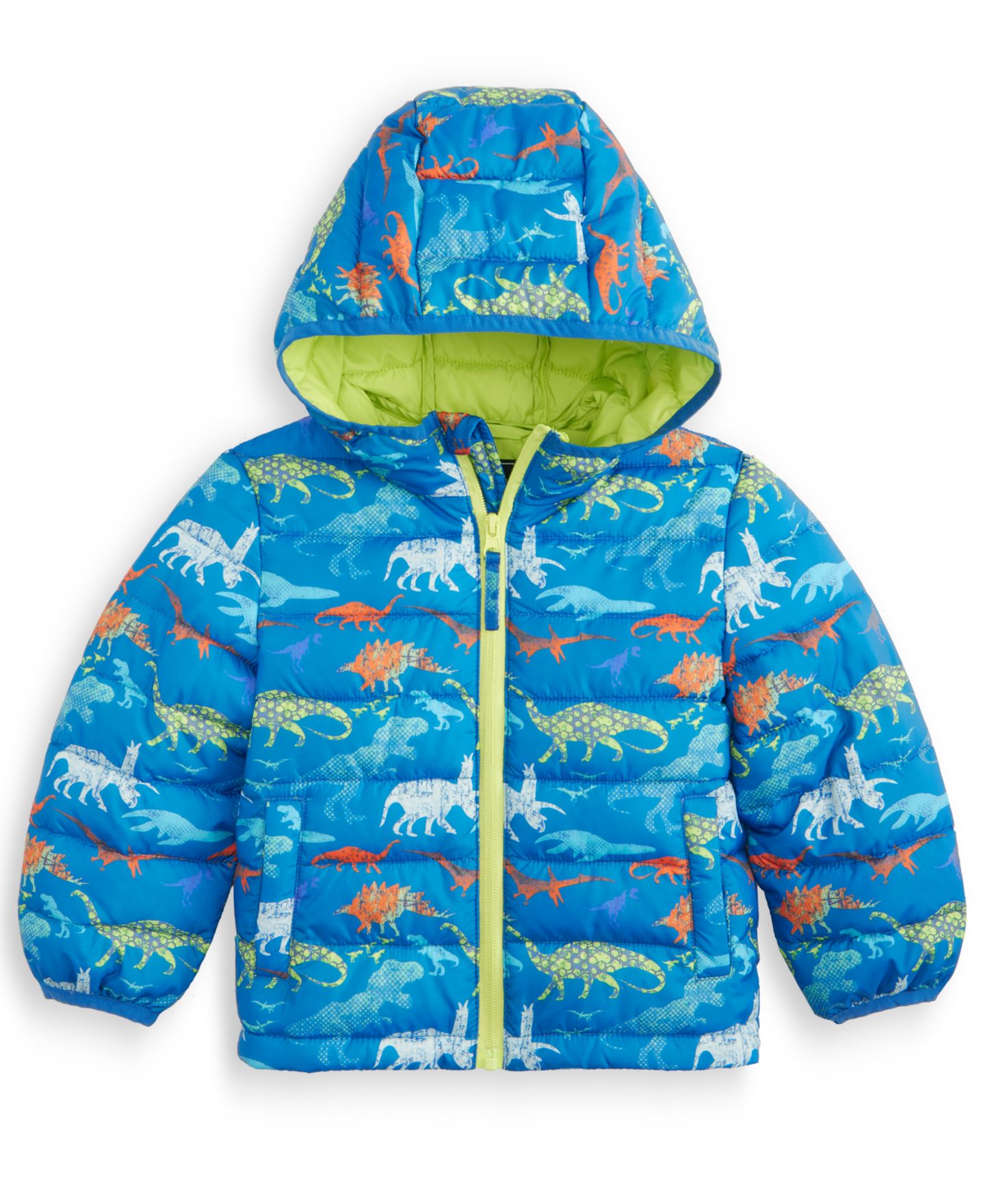 Куртка S Rothschild & CO Dino Print Midweight Packable Jacket для мальчиков-малышей, цвет: Зелёный — фото 5