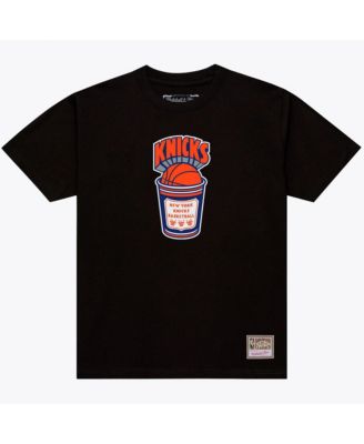 Mitchell Ness Men's Black New York Knicks Coffee Cup T-Shirt
