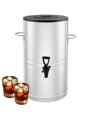 Iced Tea Dispenser, 4 Gal 15L 304 Stainless Steel Beverage Server