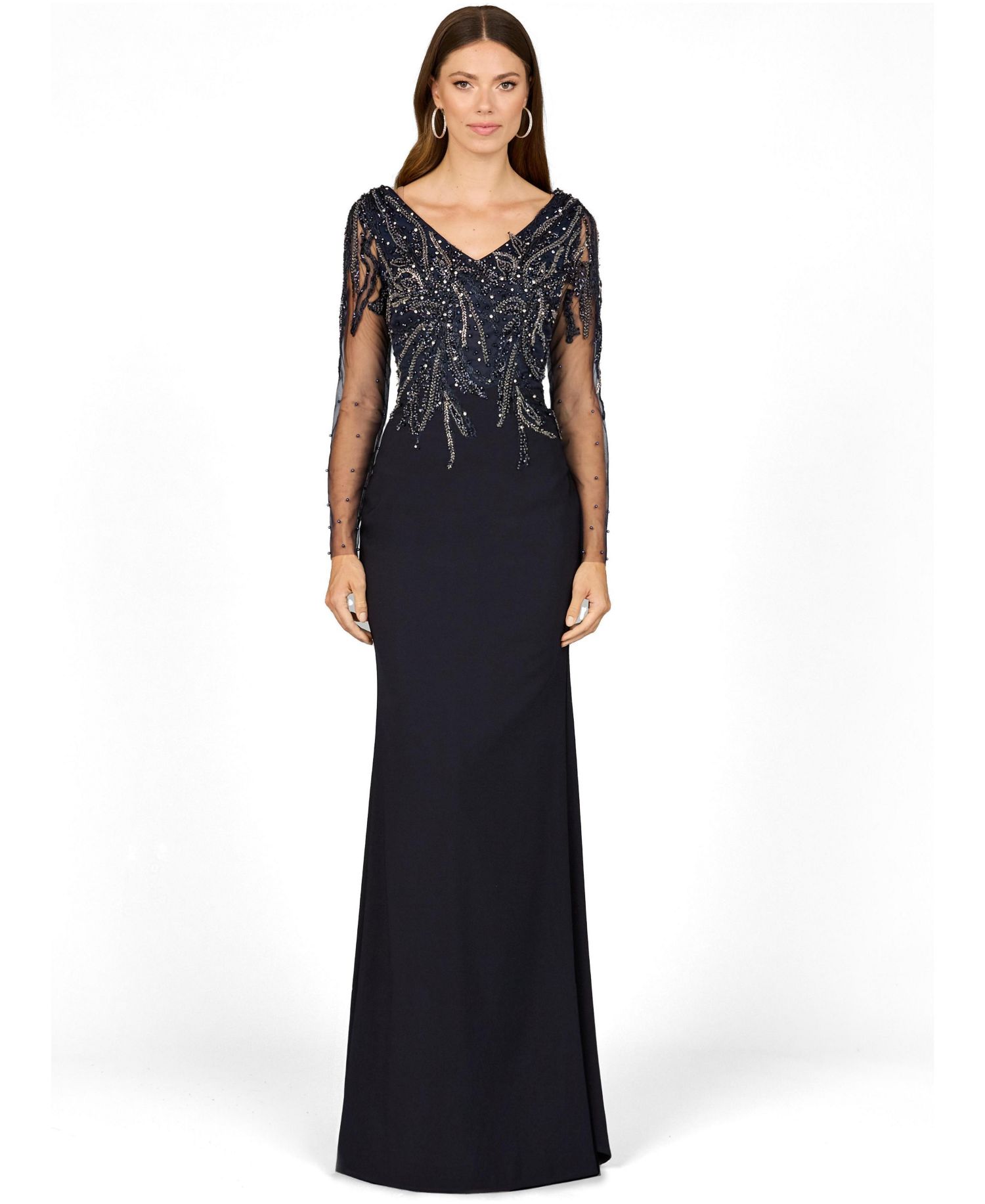 Women's Long Sleeve Knit Gown