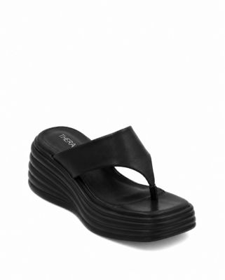 Women's Frame Square Toe Wedge Sandal