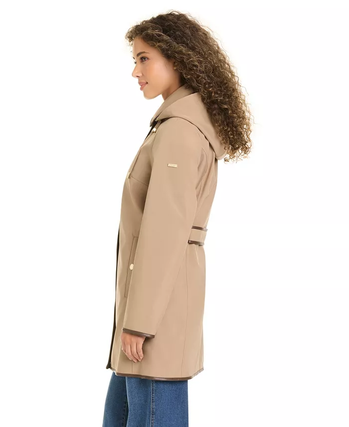 Women's Zip-Up Buttoned Softshell Coat - thumbnail 3