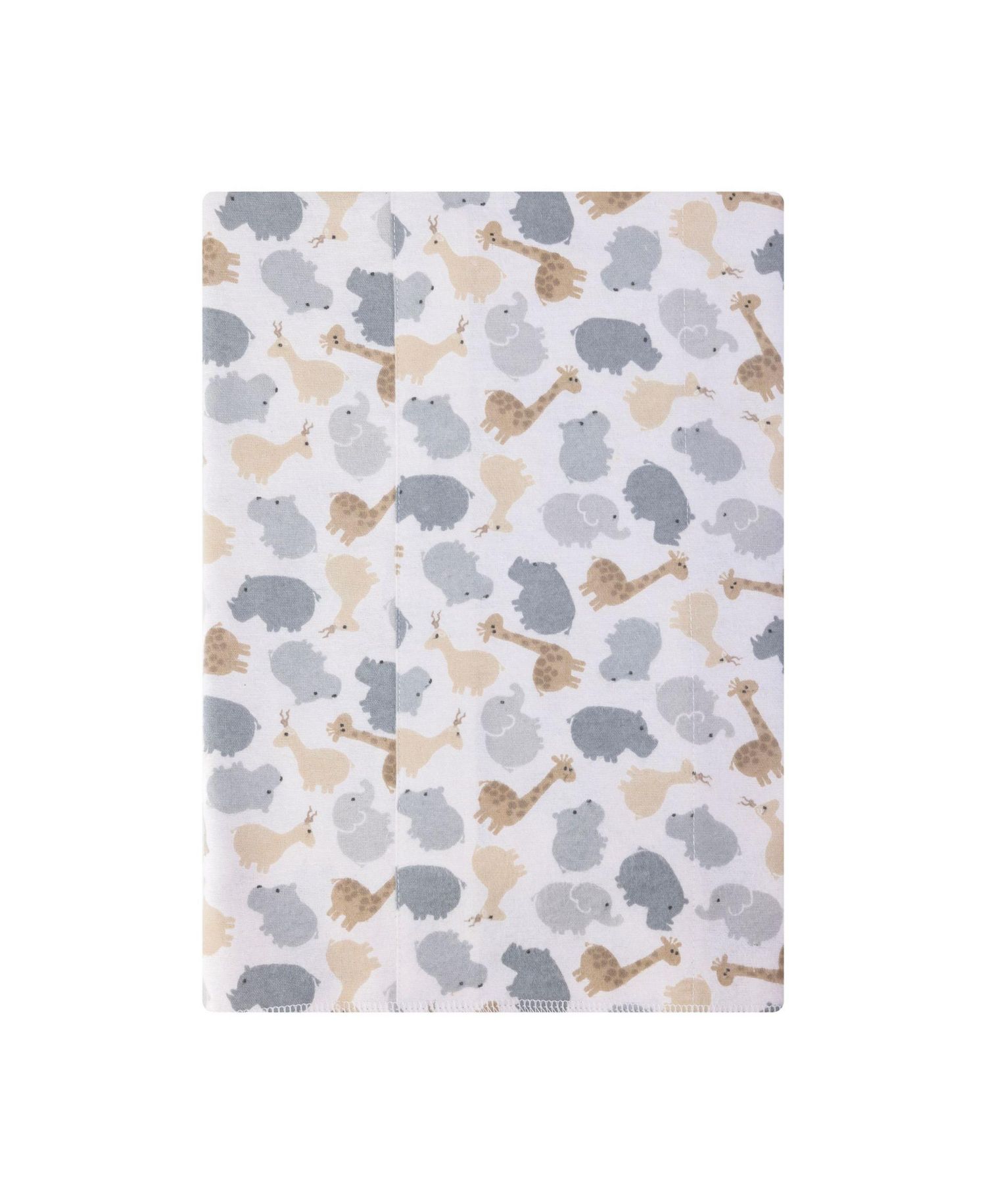 Infant Cotton Poly Flannel Burp Cloths, Safari Friends 4-Pack