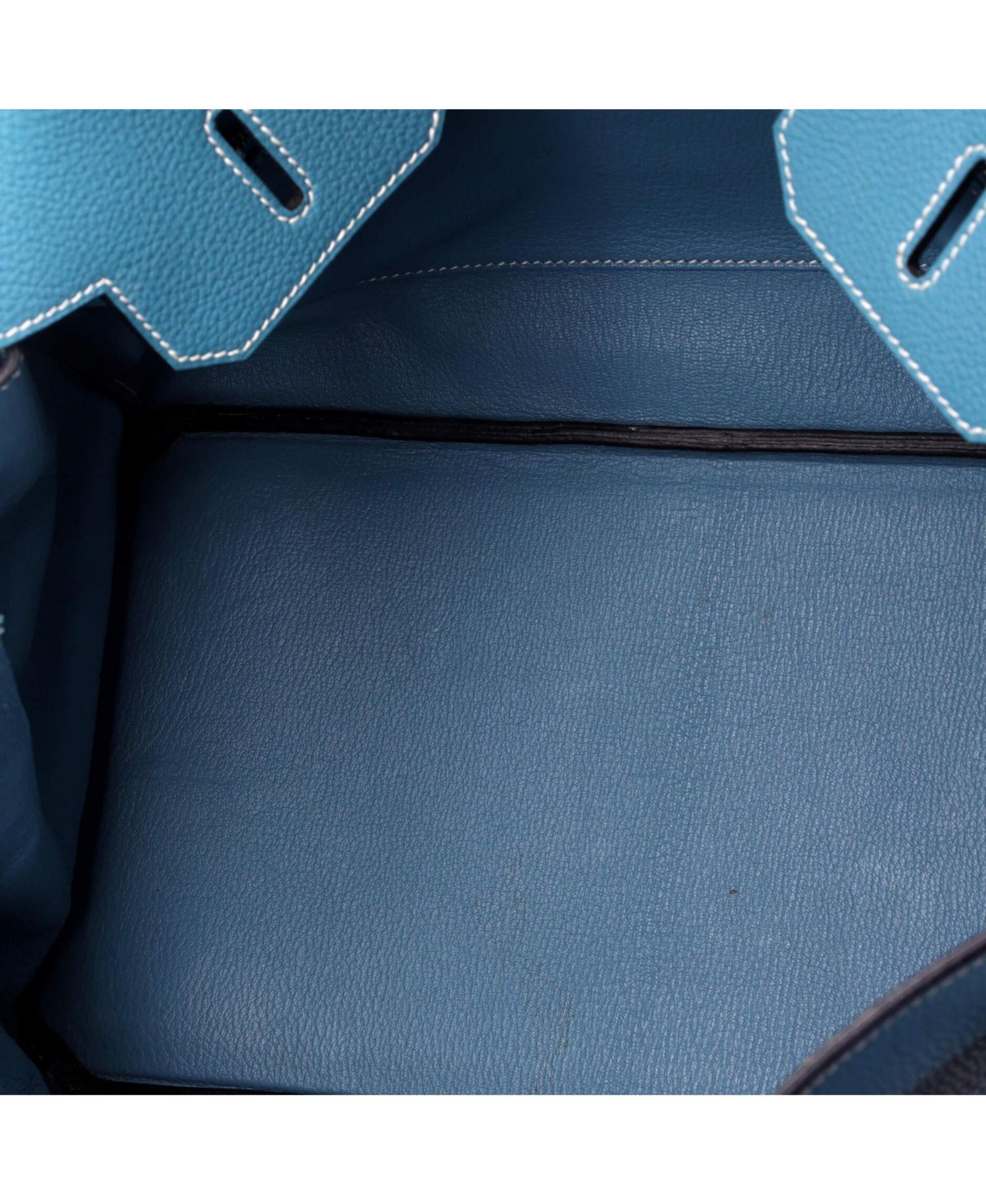 Birkin 35 Handbag Blue Togo with Palladium Hardware