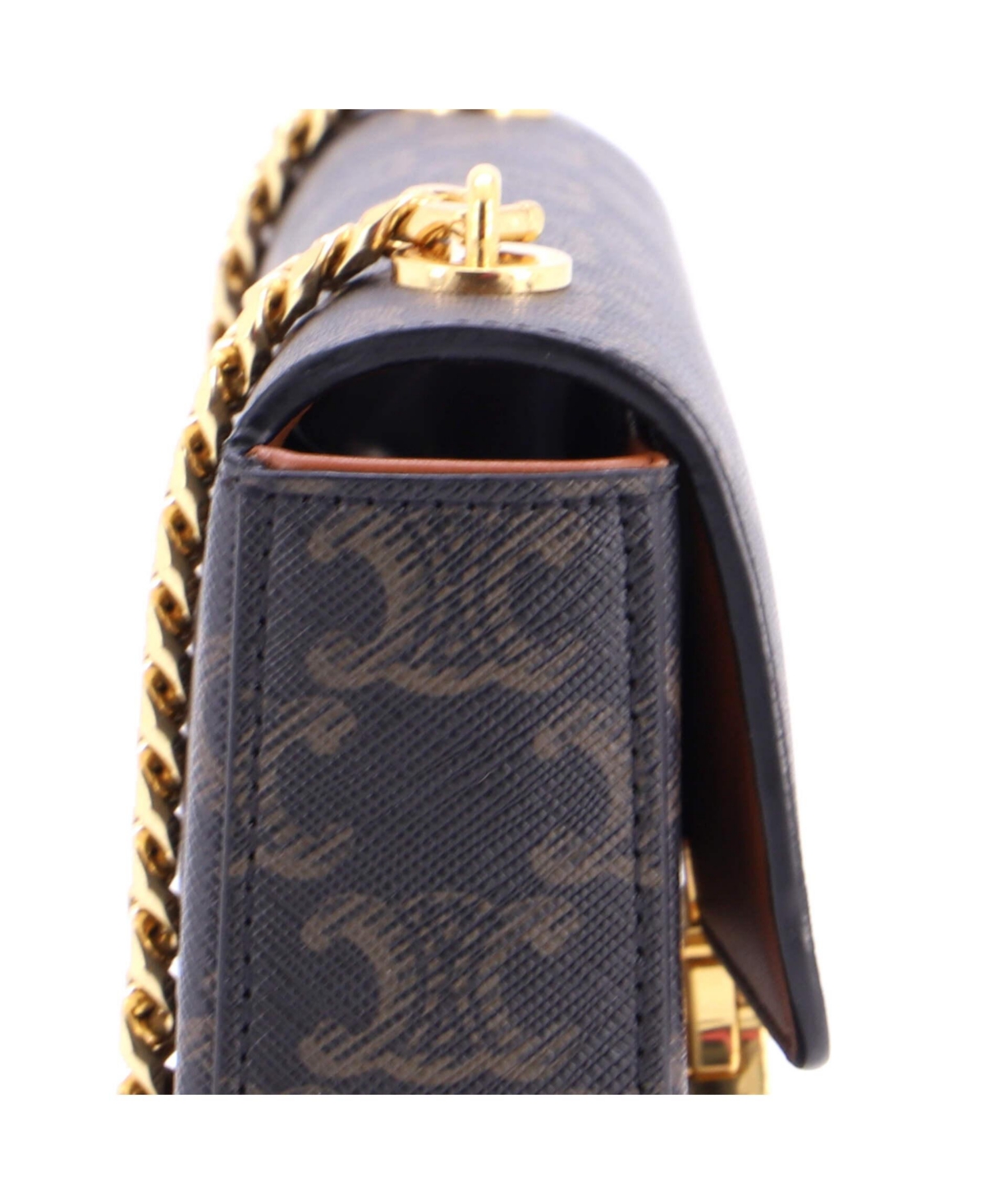 Pre-Owned Celine Small Triomphe Chain Shoulder Bag Triomphe Coated Canvas