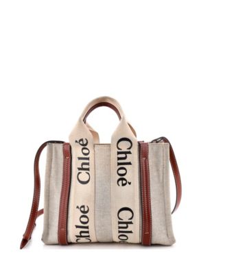 Small Woody Convertible Tote Canvas with Leather