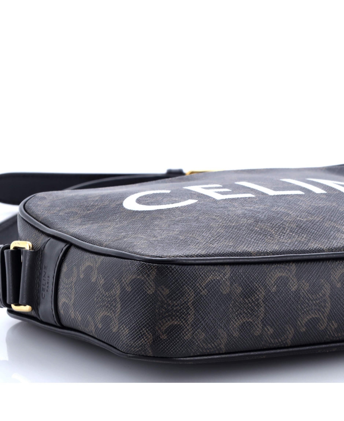 Pre-Owned Celine Medium Logo Messenger Bag Triomphe Coated Canvas