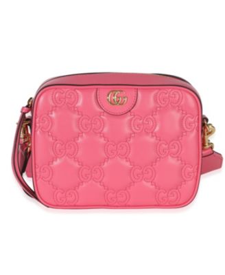 Pink GG Stitched Calfskin Matelasse Small Crossbody Bag