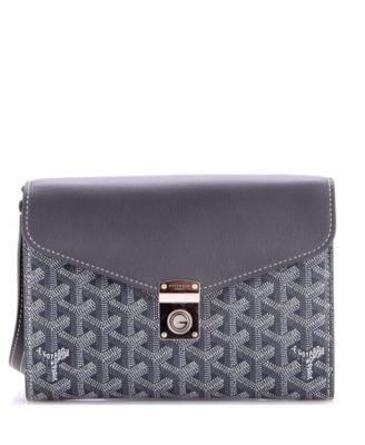Chypre Wallet on Strap Coated Canvas with Leather