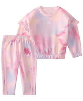 Baby Girls' Long-Sleeve Sweatshirt and Pants, 2-Piece Set