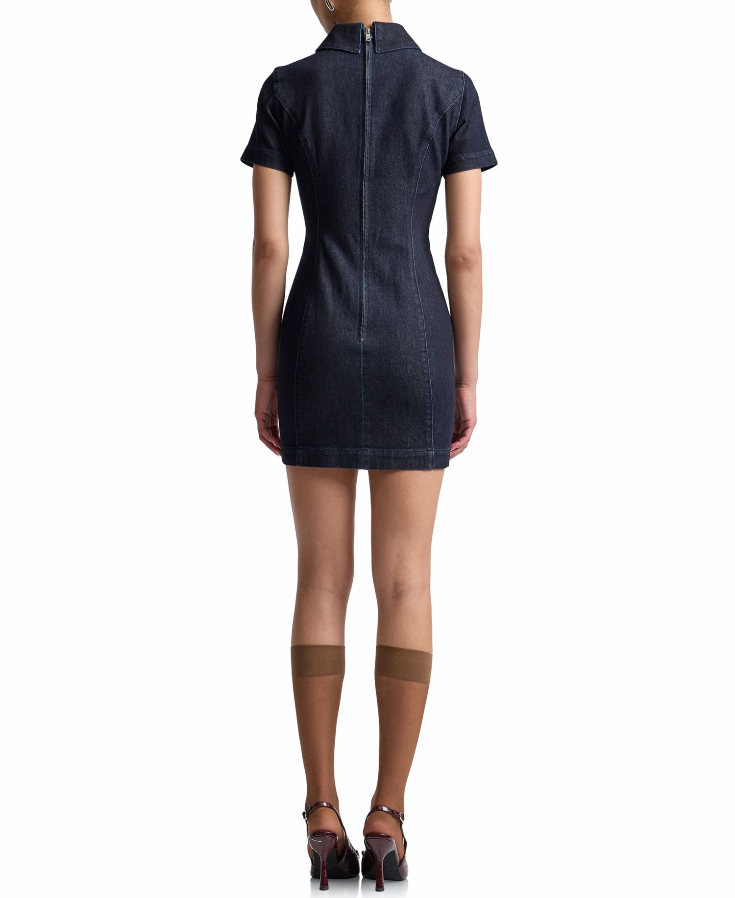 Women's Short-Sleeve Collared Dress