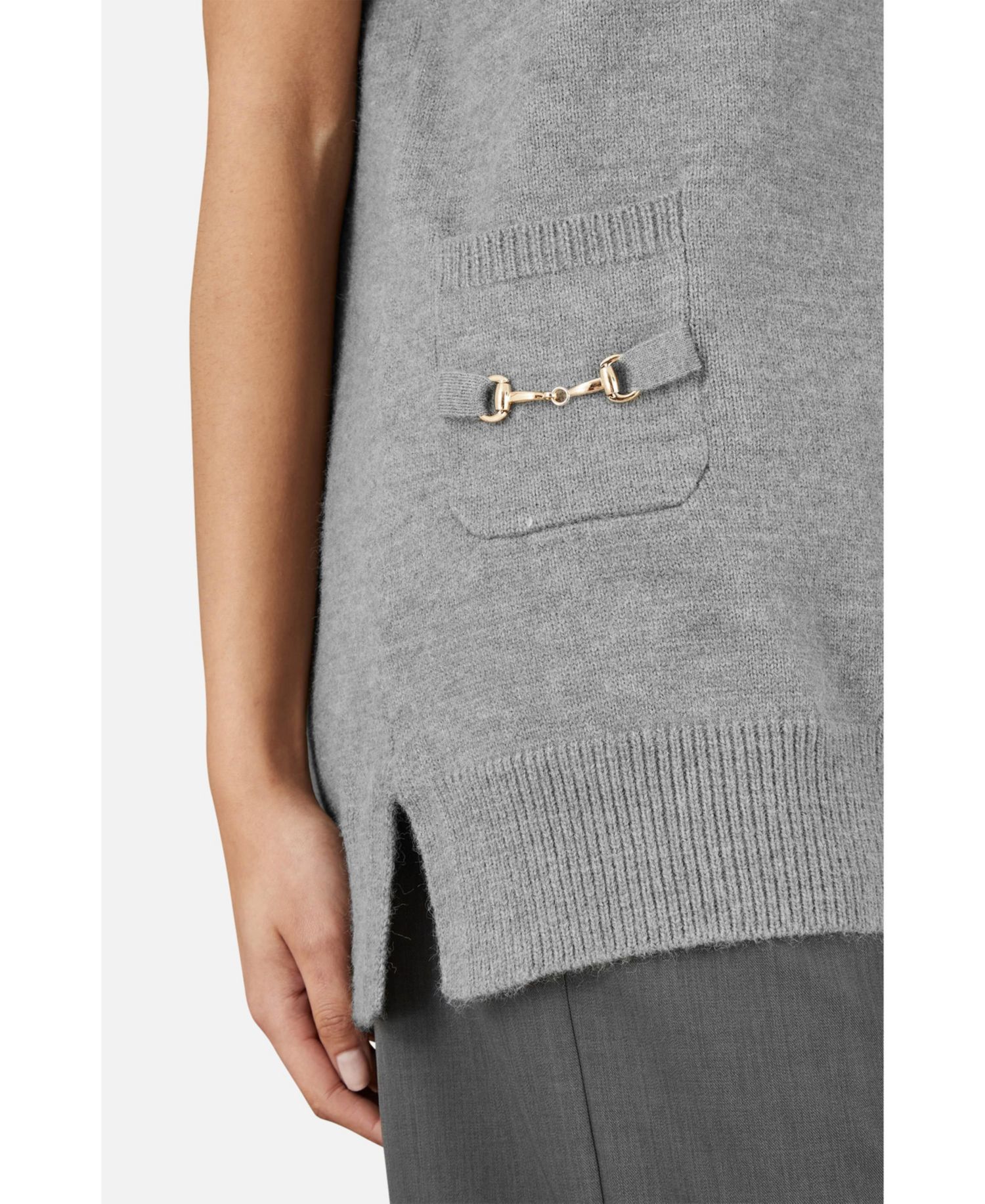 Women's Knitted V-Neck Vest Tunic