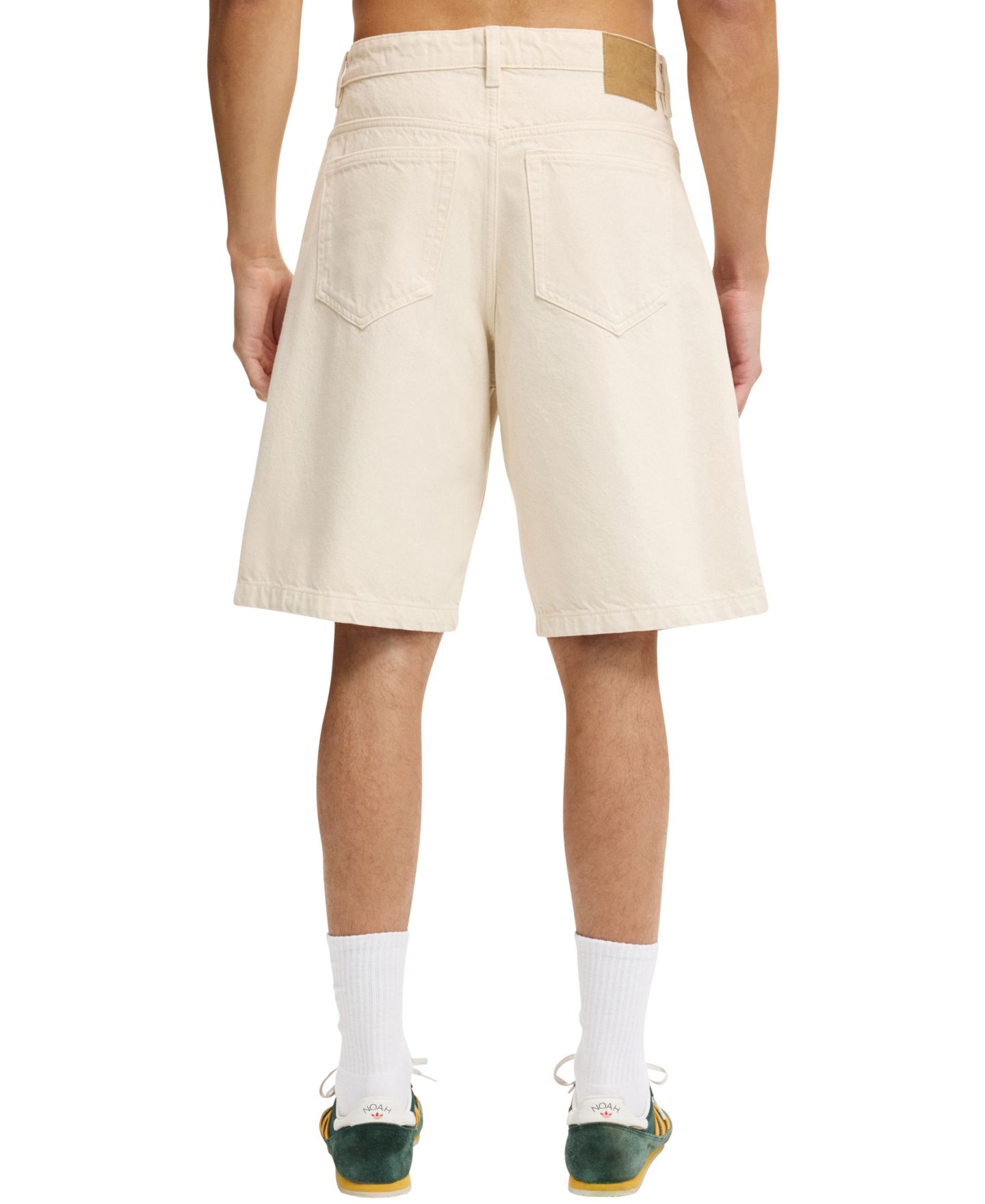 Мужские шорты COTTON ON Baggy Denim Shorts, цвет: Бежевый — фото 4