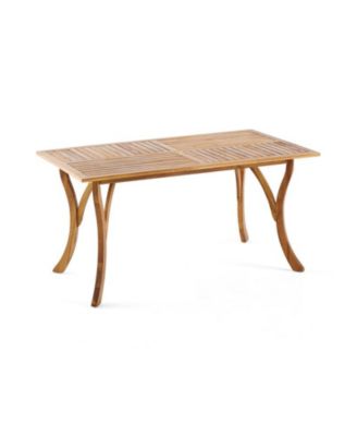Outdoor Rectangular Solid Wood Dining Table
