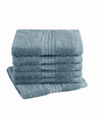 Cotton-Blend Wash Towels, Set of 6