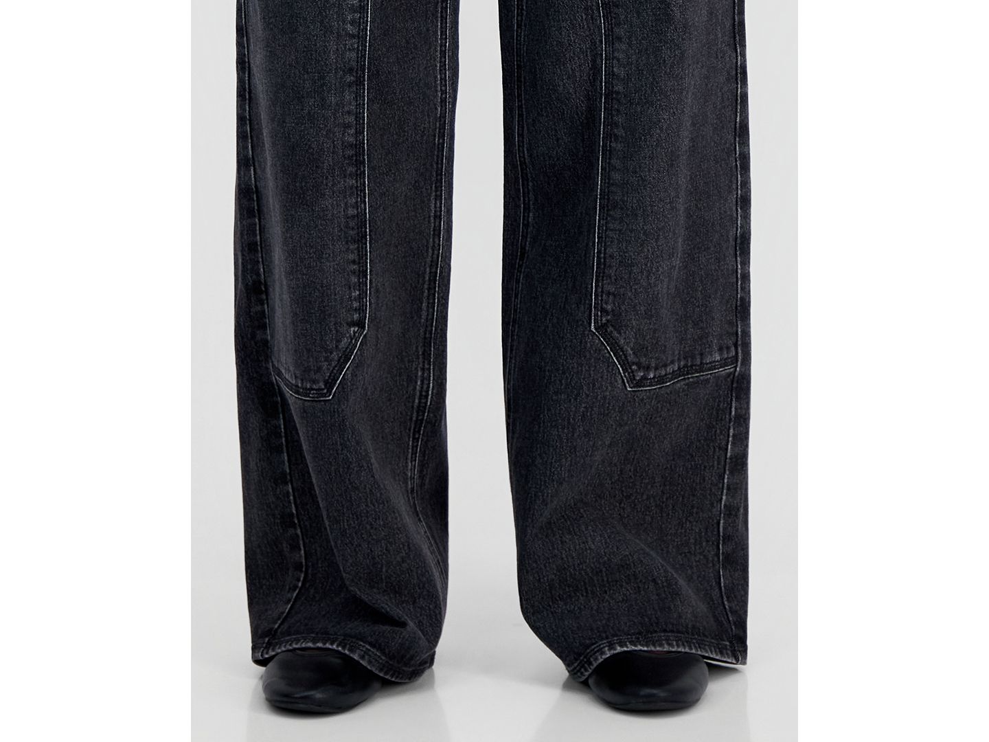 Женские джинсы Madden Girl Juniors' High-Rise Ultra 90s Wide-Leg Carpenter, цвет: Чёрный — фото 6