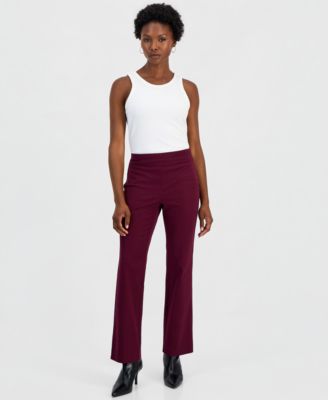 Petite Pull-On Bi-Stretch Bootcut Pants