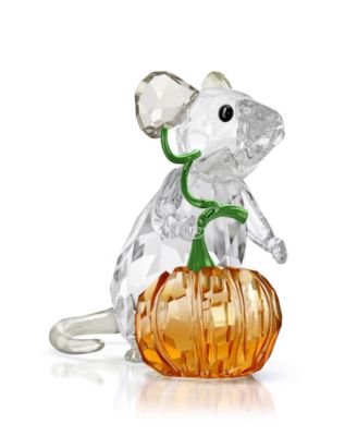 Idyllia Mouse and Pumpkin Crystal Figurine