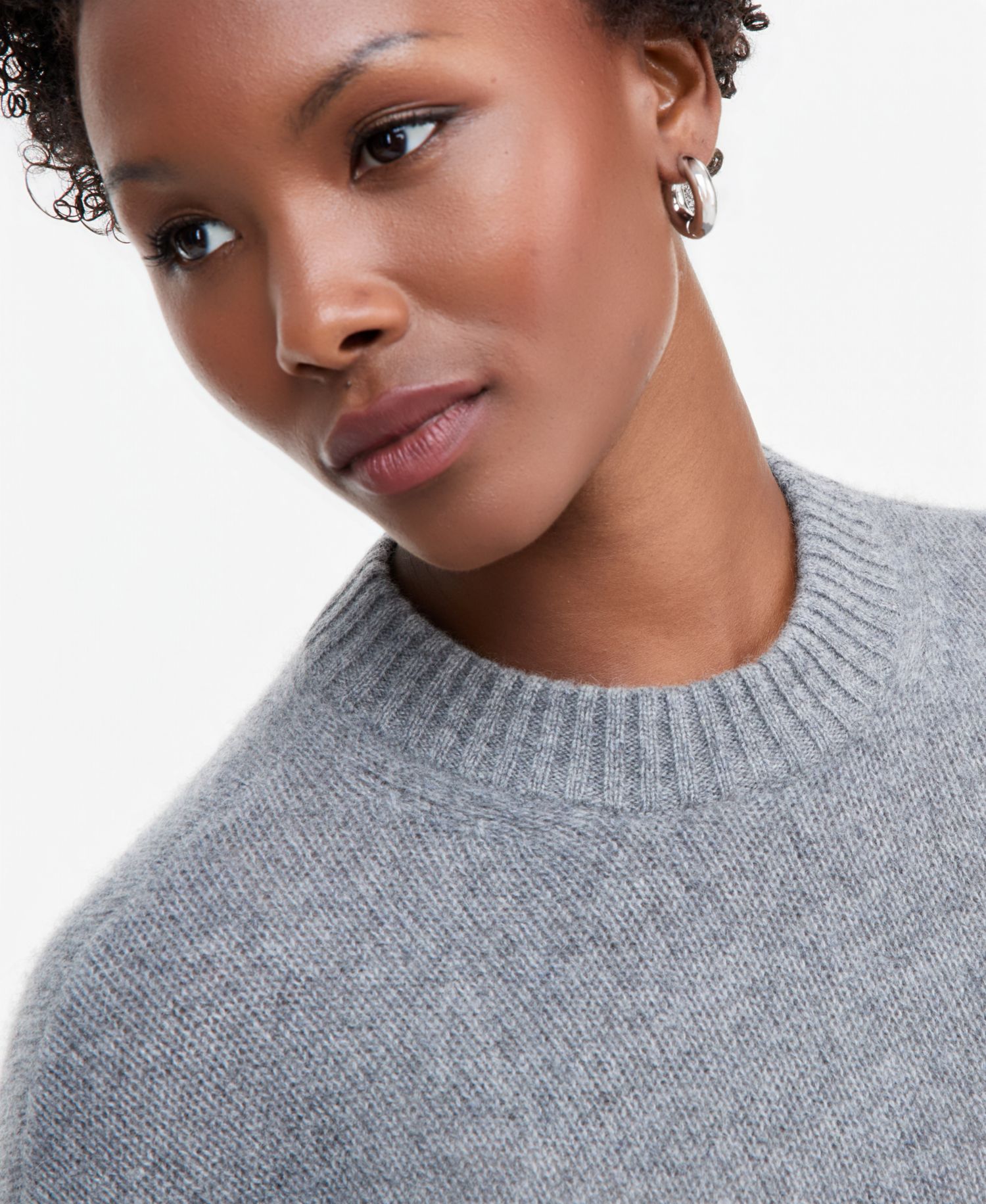 Petite 100% Cashmere Relaxed Crewneck Sweater