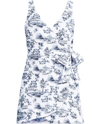 Women's Side Tie Mini Swim Dress Swimsuit