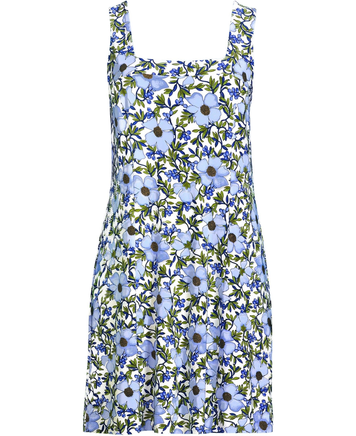 Lands' End Plus Silky Knit Mini Shift Dress