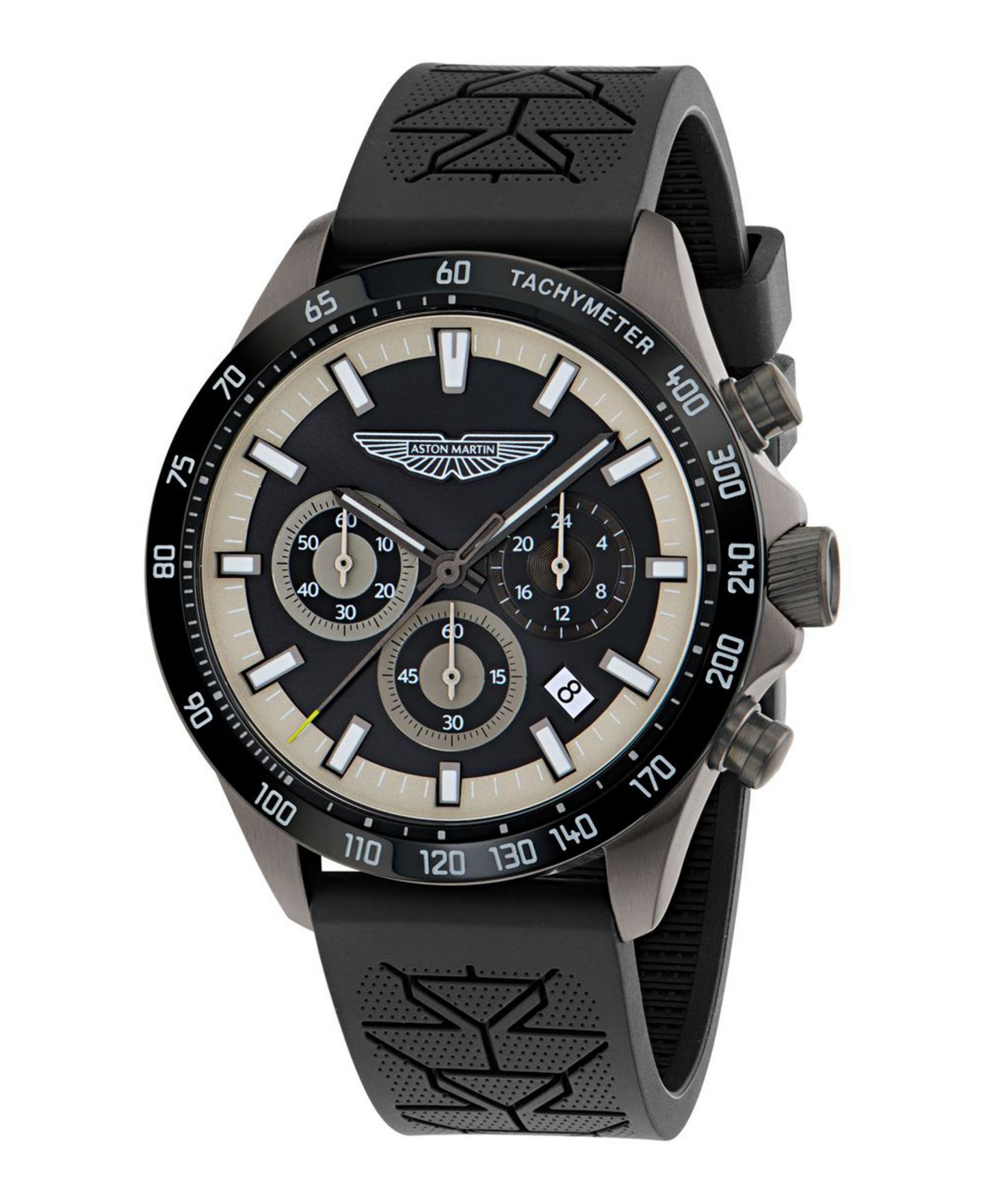 Мужские часы Aston Martin F1 Quartz Gunmetal Silicone Strap Watch 44mm — фото 4