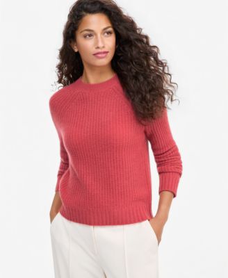 Petite Shaker Stitch Crew Crewneck Cashmere Sweater