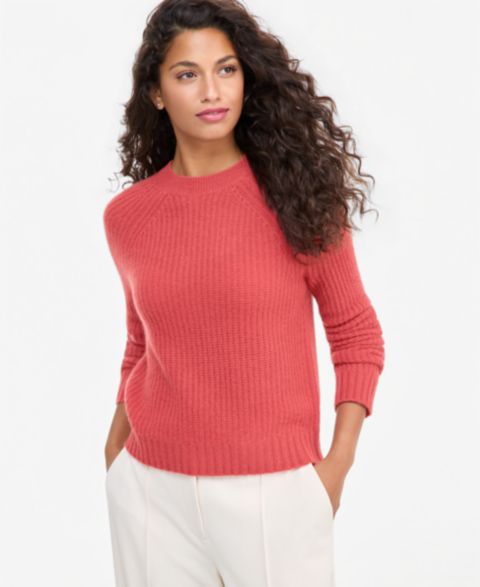 Женский свитер Charter Club 100% Cashmere Shaker Stitch Crewneck, цвет: Медный