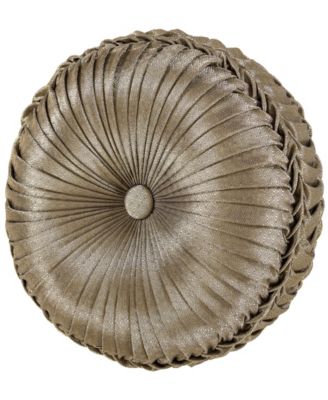 Glimmerstone Tufted Round Decorative Pillow, 15" Round