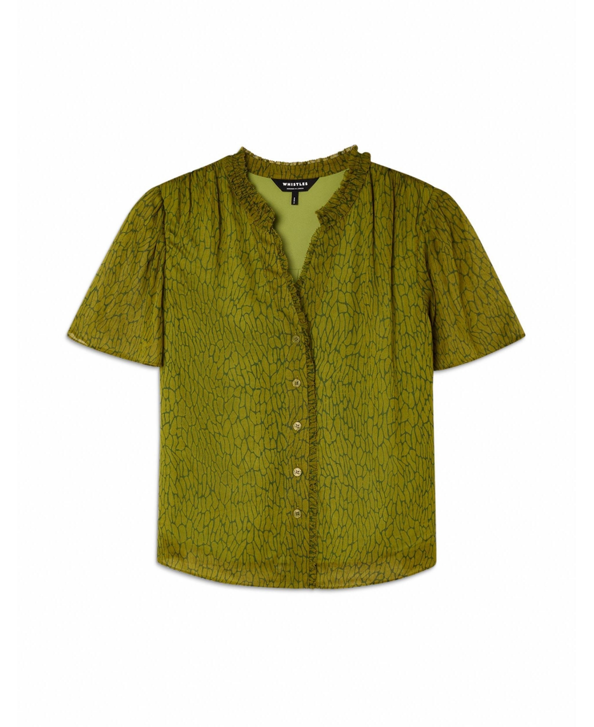 Whistles Women's Dragonfly Short Sleeve Blouse
