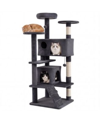 52 in Tall Cat Tree Tower for Indoor Cats with Perches and Caves
