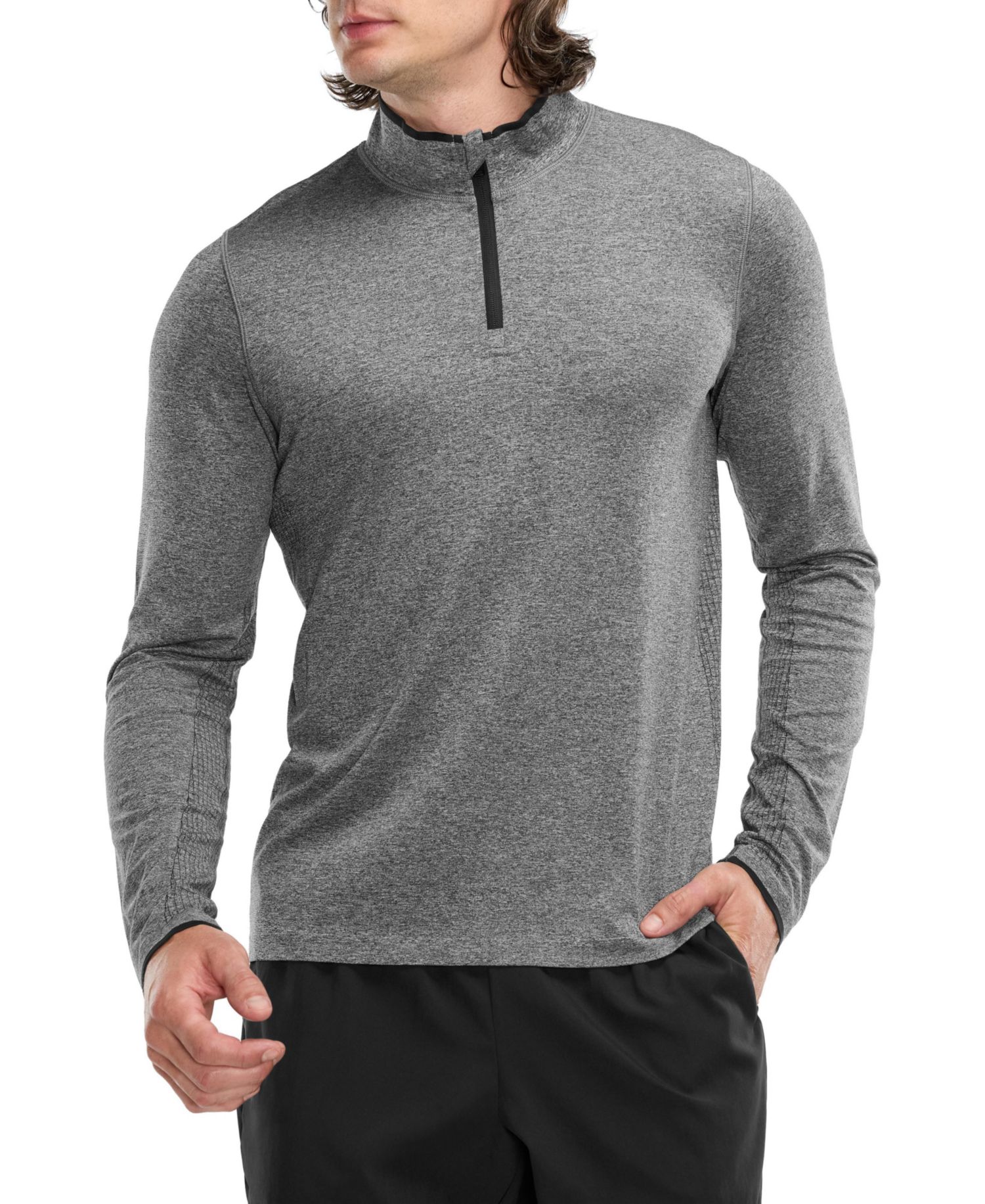 Men's Seamless Melange 1/4 Zip