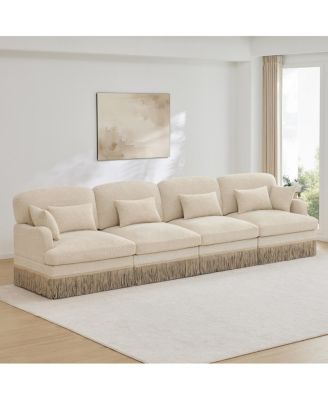 131inch  Leopard Chenille 4-Seater Modular Sofa