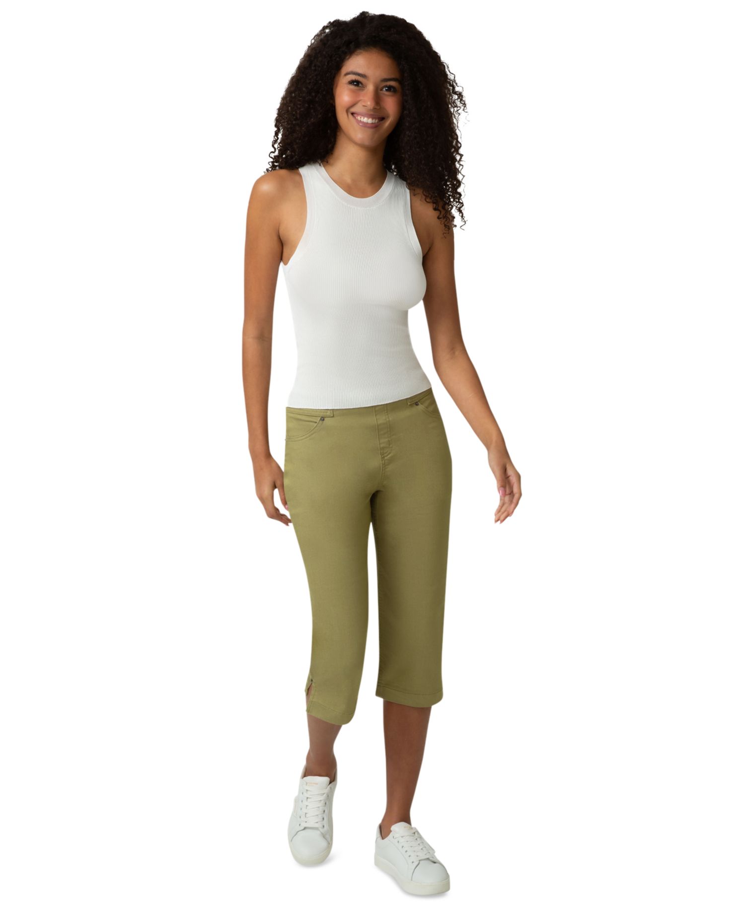 Women's Crosshatch Denim Pedal Pusher Pants