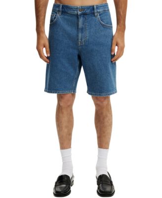 COTTON ON - Men's 9" Loose Straight Denim Shorts Escape Blue