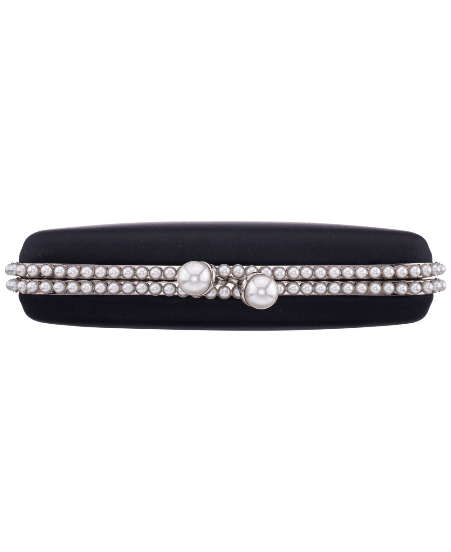 Женский клатч Nina Imitation Pearl Goddess Minaudiere Small Clutch Handbag, цвет: Чёрный — фото 5